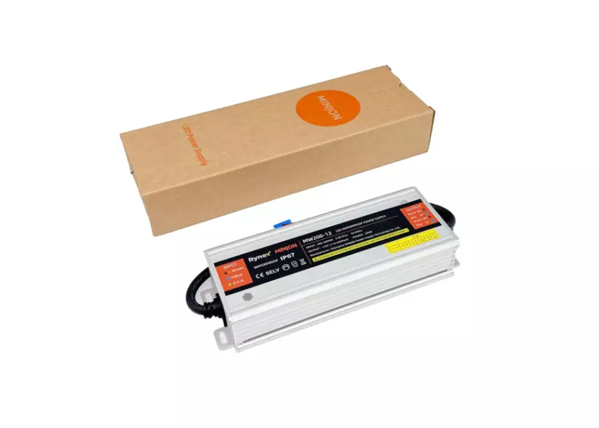 12V 16.6A Su Geçirmez (IP67) Dış Mekan Trafo (200W) | MW200-12 - 4