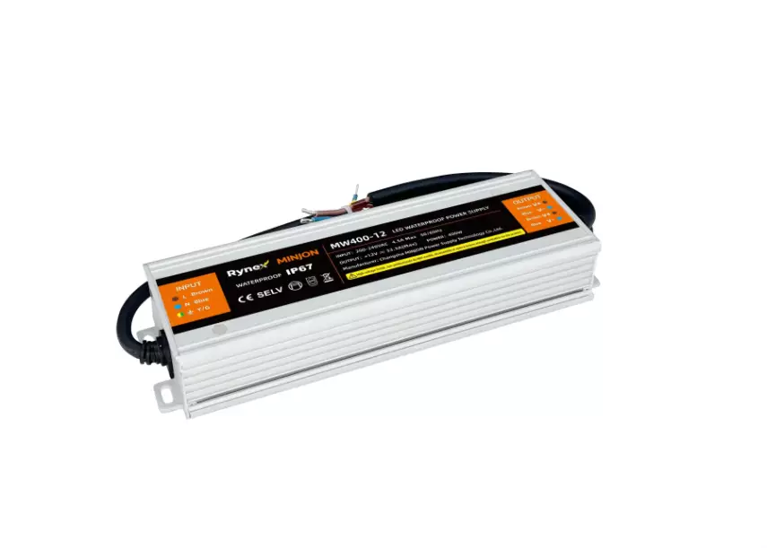 12V 33.3A Su Geçirmez (IP67) Dış Mekan Trafo (400W) | MW400-12 - 1