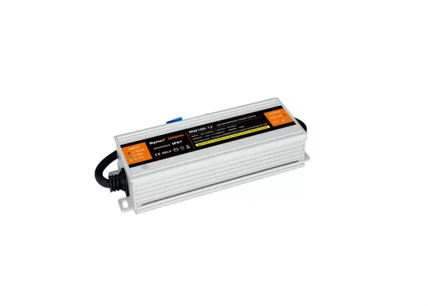 12V 8.3A Su Geçirmez (IP67) Dış Mekan Trafo (100W) | MW100-12 - 1