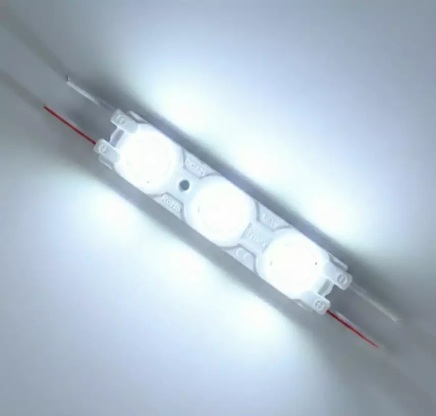 3'lü Kristal Mercek Modül LED 1.5W - 10.000K Soğuk Beyaz - 3