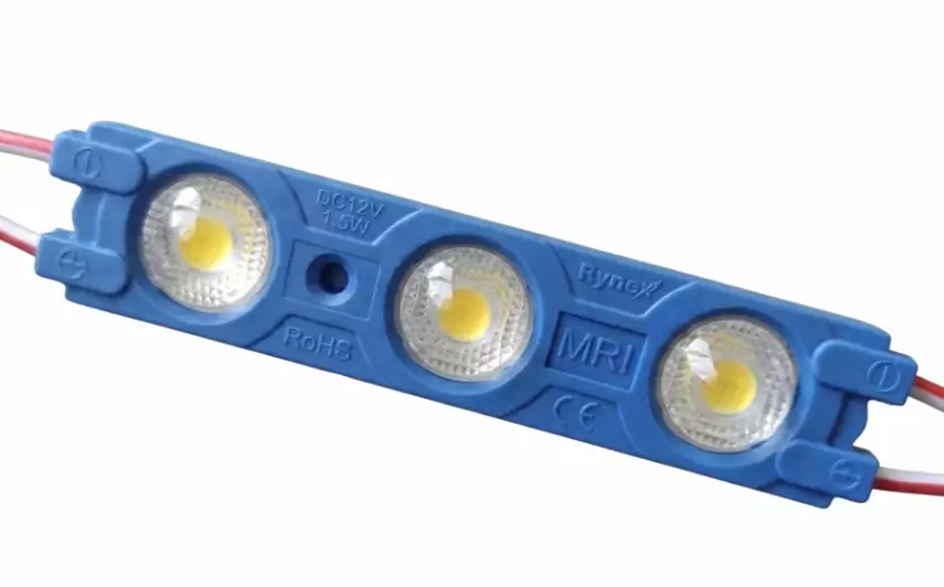 3'lü Kristal Mercek Modül LED 1.5W - Mavi (Blue) - 1