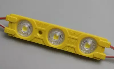 3'lü Kristal Mercek Modül LED 1.5W - Amber (Sarı) - 2
