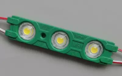 3'lü Kristal Mercek Modül LED 1.5W - Yeşil ( Green) - 2