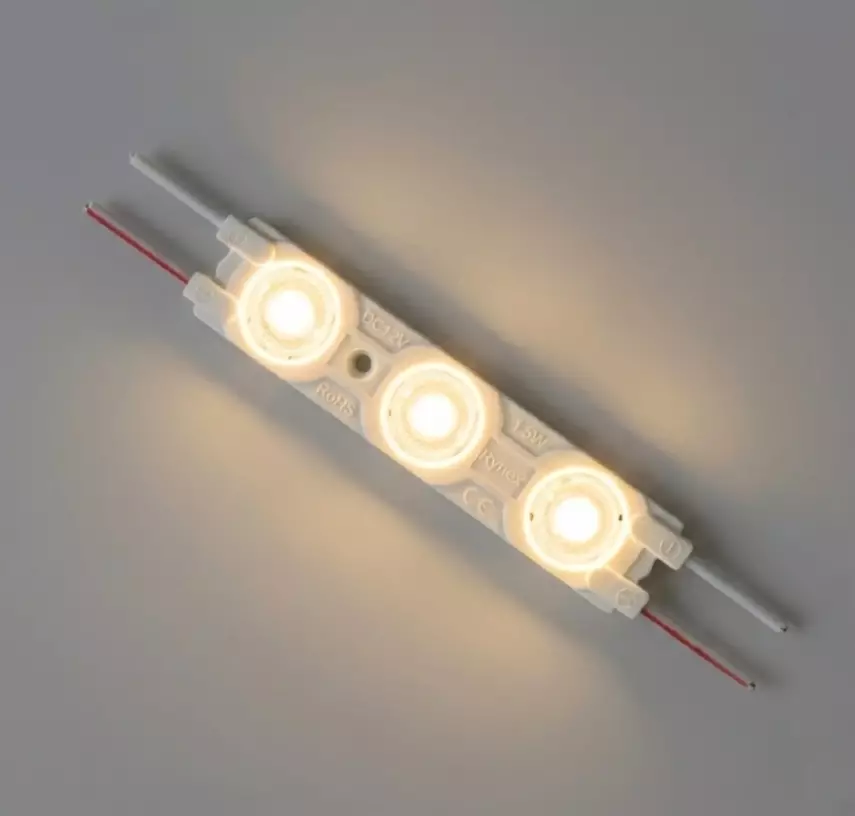 3'lü Kristal Mercek Modül LED 1.5W - 3.000K Gün Işığı - 3